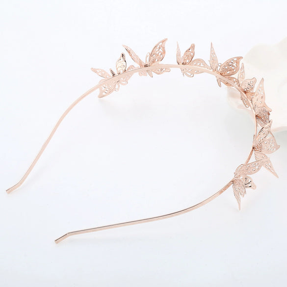 Wholesale Alloy Butterfly Hairband For Women Electroplated Baroque Style Hair Accessory