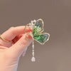 Wholesale Alloy Butterfly Tassel Drop Shaped Electroplated Brooch For Ladies