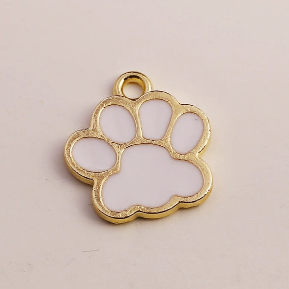 Wholesale Alloy Cartoon Animal Style Dripping Oil Eight Eyes Bear Paw Pendant Jewelry Accessories