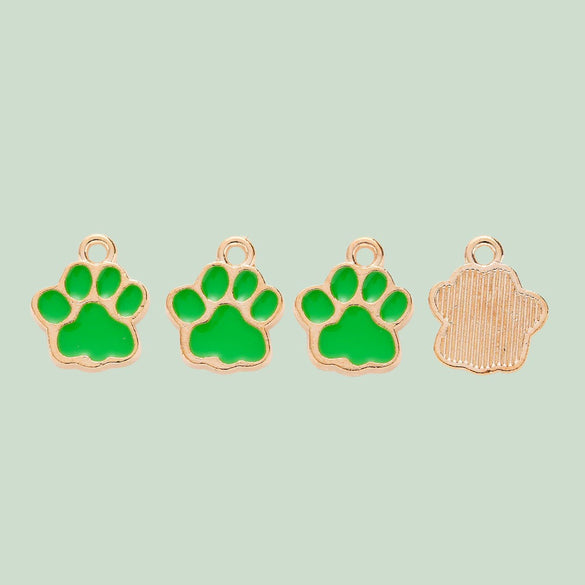 Wholesale Alloy Cartoon Animal Style Dripping Oil Eight Eyes Bear Paw Pendant Jewelry Accessories