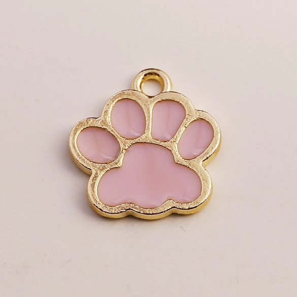 Wholesale Alloy Cartoon Animal Style Dripping Oil Eight Eyes Bear Paw Pendant Jewelry Accessories
