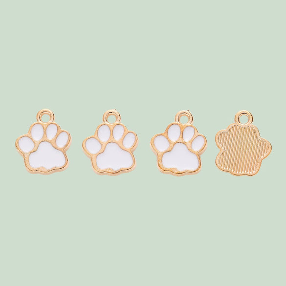 Wholesale Alloy Cartoon Animal Style Dripping Oil Eight Eyes Bear Paw Pendant Jewelry Accessories