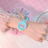 Wholesale Alloy Case Imitation Leather Strap Stainless Steel Buckle Round Dial Cartoon Style Heart Shaped Female Watch