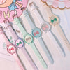Wholesale Alloy Case Imitation Leather Strap Stainless Steel Buckle Round Dial Cartoon Style Heart Shaped Female Watch