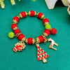 Wholesale Alloy Christmas Chain Bracelet With Oil Dripping Christmas Tree Elk Bell Diamond Snowflake Cartoon Character And Geometric Patterns Electroplated For Women