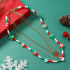 Wholesale Alloy Christmas Necklace Geometric Style Bell And Multicolor Flower Design For Women Ochain