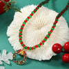 Wholesale Alloy Christmas Necklace With Round Beads And Geometric Pendant For Women Sweet And Cool Style