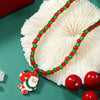 Wholesale Alloy Christmas Necklace With Round Beads And Geometric Pendant For Women Sweet And Cool Style