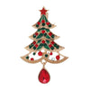 Wholesale Alloy Christmas Tree Brooch Pins With Simple Festive Design And Electroplated Finish