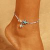 Wholesale Alloy Conch Rice Beads Starfish Anklet Fashion Jewelry For Women And Men
