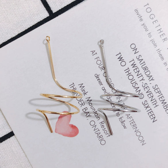 Wholesale Alloy Conch Shape Gold Plated Long Earrings Jewelry Accessories