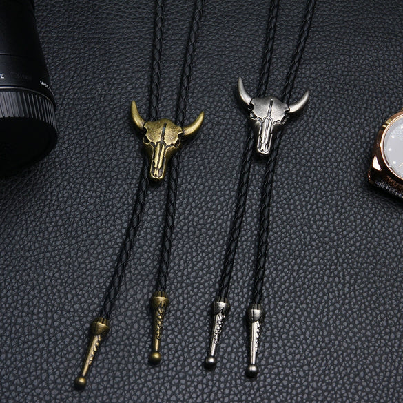 Wholesale Alloy Cowhide Weaving Animals Zodiac Twisted Chain Casual Necklace