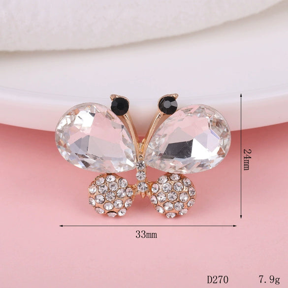 Wholesale Alloy Crystal Butterfly Diy Jewelry Accessories Hair Accessories Headdress Phone Shell With Electroplating
