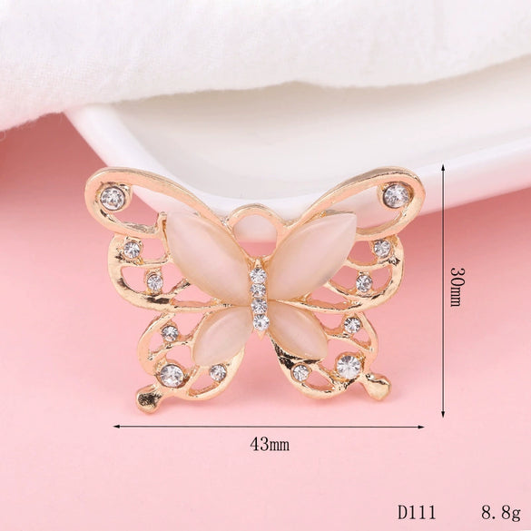 Wholesale Alloy Crystal Butterfly Diy Jewelry Accessories Hair Accessories Headdress Phone Shell With Electroplating