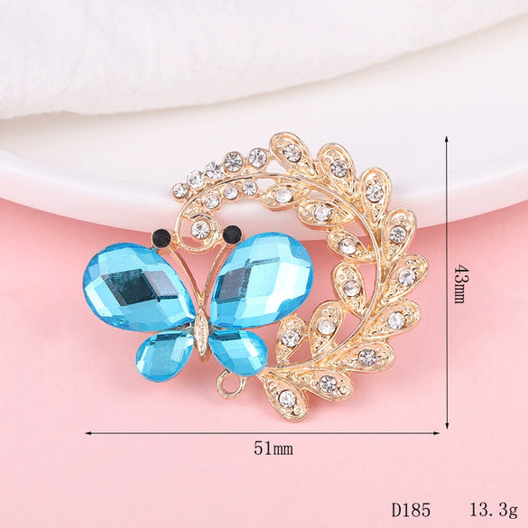 Wholesale Alloy Crystal Butterfly Diy Jewelry Accessories Hair Accessories Headdress Phone Shell With Electroplating