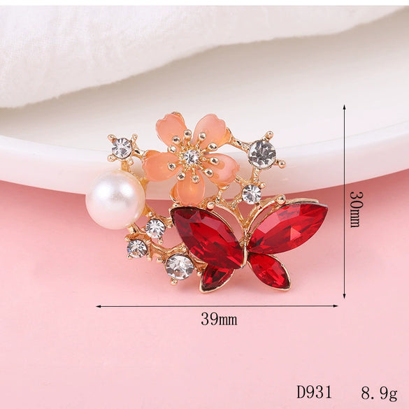 Wholesale Alloy Crystal Butterfly Diy Jewelry Accessories Hair Accessories Headdress Phone Shell With Electroplating
