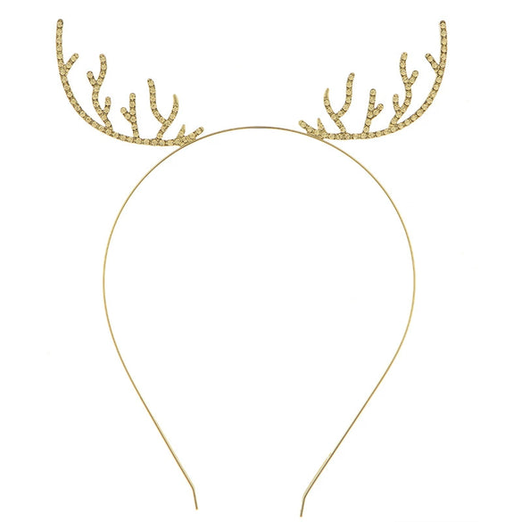 Wholesale Alloy Crystal Christmas Hairband For Girls With Animal Style And Electroplating Treatment