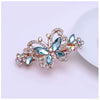 Wholesale Alloy Crystal Diamond Butterfly Hairpin Jewelry For Ladies With Electroplating