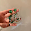 Wholesale Alloy Crystal Earrings With Diamondencrusted Geometric Pattern And Electroplating For Women