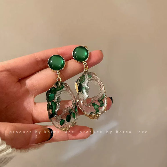 Wholesale Alloy Crystal Earrings With Diamondencrusted Geometric Pattern And Electroplating For Women