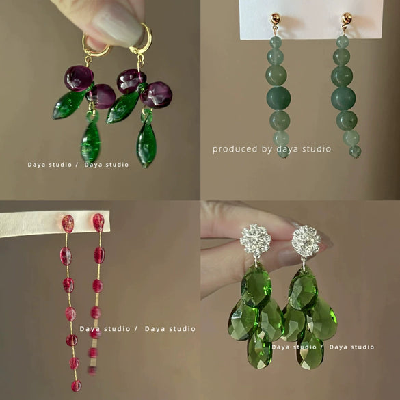 Wholesale Alloy Crystal Earrings With Diamondencrusted Geometric Pattern And Electroplating For Women