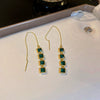 Wholesale Alloy Crystal Earrings With Diamondencrusted Geometric Pattern And Electroplating For Women
