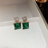 Wholesale Alloy Crystal Earrings With Diamondencrusted Geometric Pattern And Electroplating For Women