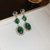 Wholesale Alloy Crystal Earrings With Diamondencrusted Geometric Pattern And Electroplating For Women