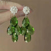 Wholesale Alloy Crystal Earrings With Diamondencrusted Geometric Pattern And Electroplating For Women