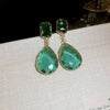 Wholesale Alloy Crystal Earrings With Diamondencrusted Geometric Pattern And Electroplating For Women