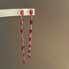 Wholesale Alloy Crystal Earrings With Diamondencrusted Geometric Pattern And Electroplating For Women