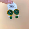 Wholesale Alloy Crystal Earrings With Diamondencrusted Geometric Pattern And Electroplating For Women
