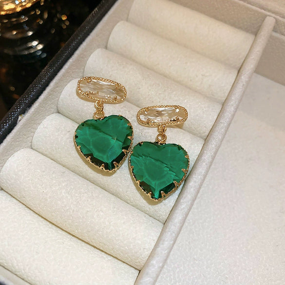Wholesale Alloy Crystal Earrings With Diamondencrusted Geometric Pattern And Electroplating For Women