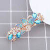 Wholesale Alloy Crystal Flower Hair Clip For Women Simple Electroplated Ponytail Clip Highend Elegant Headwear