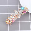 Wholesale Alloy Crystal Flower Hair Clip For Women Simple Electroplated Ponytail Clip Highend Elegant Headwear