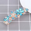 Wholesale Alloy Crystal Flower Hair Clip For Women Simple Electroplated Ponytail Clip Highend Elegant Headwear