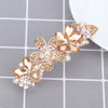 Wholesale Alloy Crystal Flower Hair Clip For Women Simple Electroplated Ponytail Clip Highend Elegant Headwear