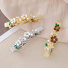 Wholesale Alloy Crystal Flower Spring Clip Hair Accessories For Women With Electroplating Treatment