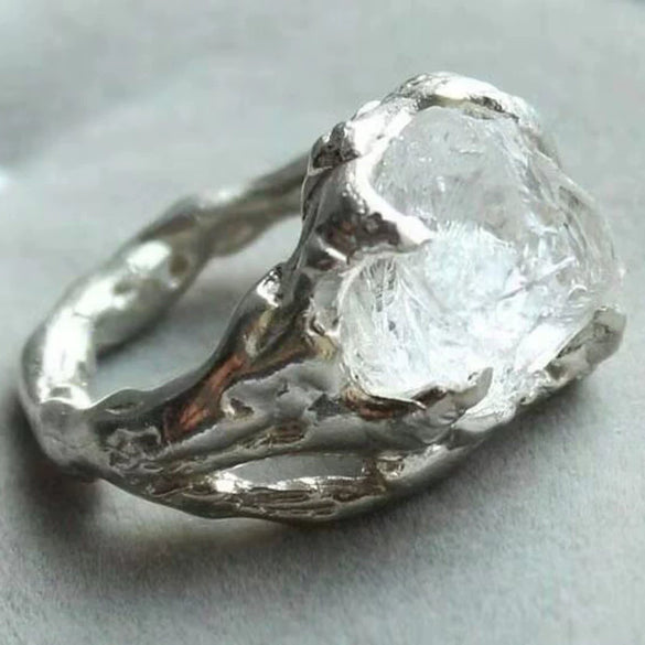 Wholesale Alloy Crystal Ring With Geometric Design Exaggerated Hip Hop Style For Women