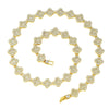 Wholesale Alloy Cuban Chain Hip Hop Style Geometric Full Diamond Stitching Necklace