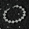 Wholesale Alloy Cuban Chain Hip Hop Style Geometric Full Diamond Stitching Necklace