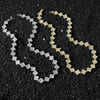Wholesale Alloy Cuban Chain Hip Hop Style Geometric Full Diamond Stitching Necklace