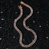 Wholesale Alloy Cuban Chain Men's Hiphop Style Geometric Diamond Stitching Necklace