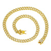 Wholesale Alloy Cuban Chain Men's Hiphop Style Geometric Diamond Stitching Necklace