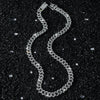 Wholesale Alloy Cuban Chain Men's Hiphop Style Geometric Diamond Stitching Necklace