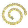 Wholesale Alloy Cuban Chain Necklace Hiphop Style Geometric Pattern Diamond Accented For Men