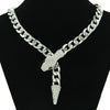 Wholesale Alloy Cuban Chain Necklace With Geometric Pattern And Snake Head Magnetic Buckle For Women Light Luxury Design With Diamond Treatment