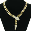 Wholesale Alloy Cuban Chain Necklace With Geometric Pattern And Snake Head Magnetic Buckle For Women Light Luxury Design With Diamond Treatment