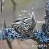 Wholesale Alloy 3D Animal Owl Ring Electroplated Punk Hip Hop Trendy Women's Ring