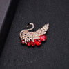 Wholesale Alloy Deer Brooch With Flower Pattern Electroplated For Women's Jewelry Accessories